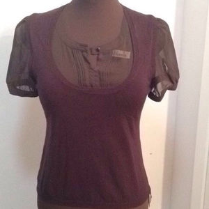 Brown Sweater Blouse